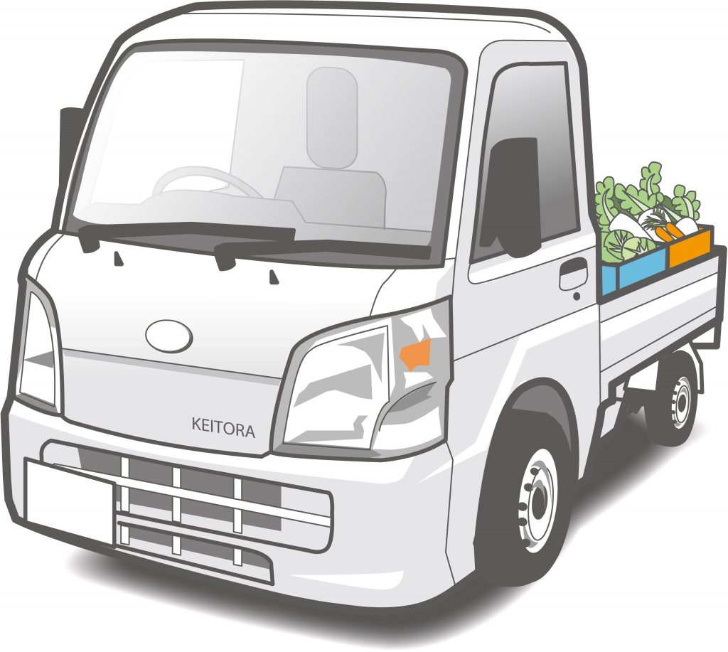 屋根のないトラック